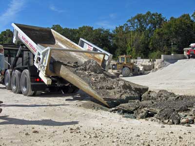 Gravel stockpile